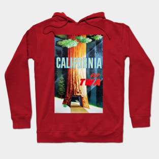 Vintage Restored Fly TWA Poster Print: Destination California Hoodie